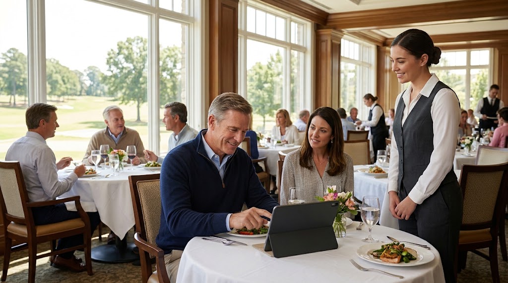country-club-diners-using-the-bevsavvy-tableside-viewer-landscape-alternate country club diners using the bevsavvy-tableside viewer landscape